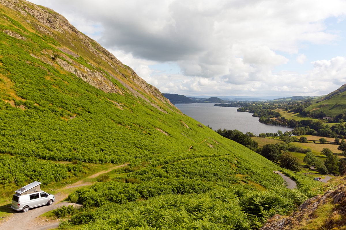 An expandable fold down campervan rental in the Lake District