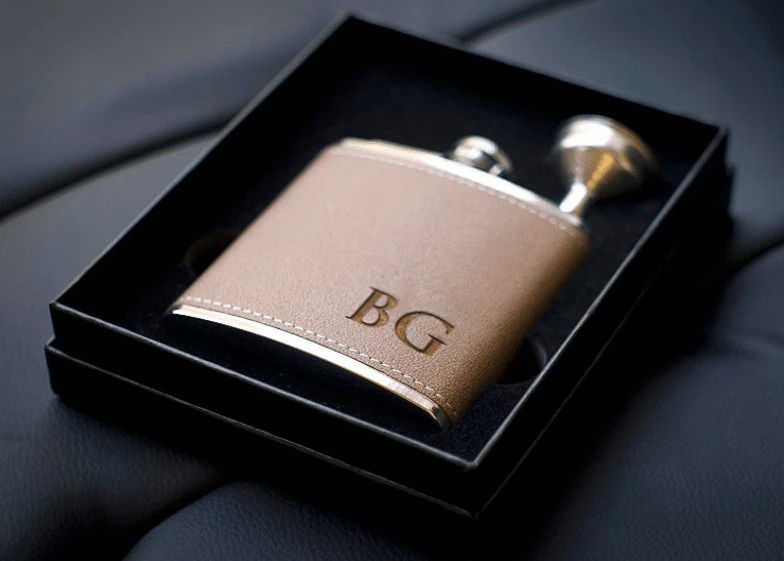 Monogrammed Flask
